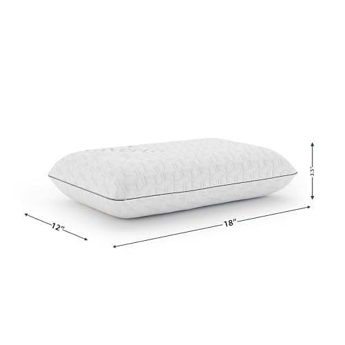Vaverto Small Memory Foam Bed Pillow for Camping - Compressible Medium Firm, Breathable Cover, Machine Washable, Ideal Backpacking