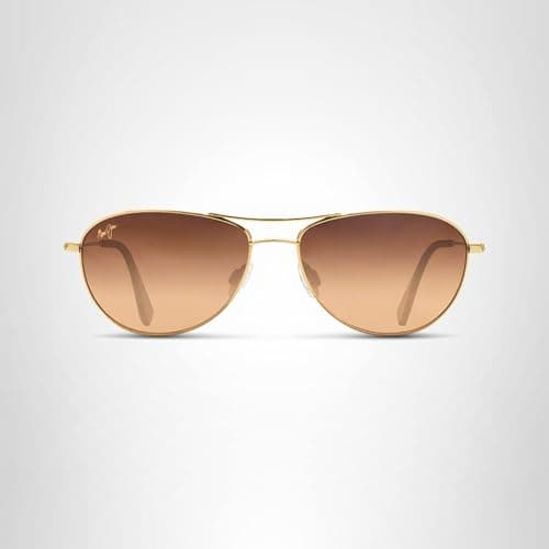 Maui Jim Men's & Women's Baby Beach Polarized Teardrop Sunglasses, Gold/Hcl Bronze Polarized, Medium Fit