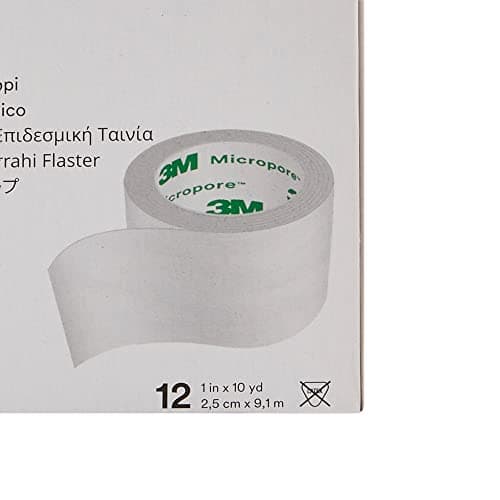 3M™ Micropore™ Surgical Tape 1530-1, 1 IN x 10 YD (2,5cm x 9,1m), 12 Rolls/Carton