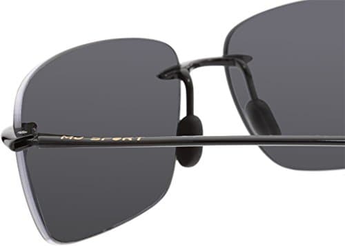 Maui Jim unisex adult Breakwall Sunglasses, Gloss Black/Neutral Grey Polarized, Medium US