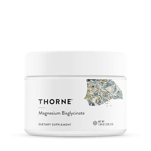 THORNE - Magnesium Bisglycinate - Powdered Magnesium Formula - Supports Restful Sleep, Muscle Relaxation, Heart Health & Metabolism* - NSF Certified for Sport - Gluten, Dairy & Soy-Free - 60 Servings