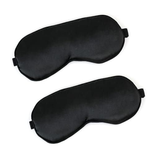 QIHOMPIB Silk Sleep Mask Review – 2-Pack Black Satin Tested