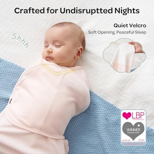 Momcozy Swaddles for Newborns, Quiet Fastener Swaddle Suitable for Infant 0-3 Months, New-Parent-Friendly Sleep Sack, Reduce Startle Reflex, Newborn Boys Girls Registry Essentials, 2-Pack, Bloom