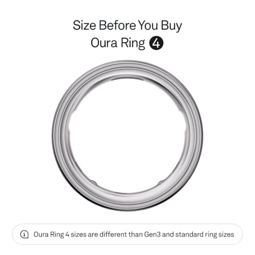 Oura Ring 4 - Silver - Size 8 - Sleep, Activity, Women’s Health, AI Advisor, Up to 8 Days of Battery Life, Size Before You Buy, Android & iOS Compatible