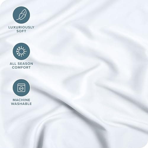 Bare Home Fitted Bottom Sheet Queen Size - Premium 1800 Microfiber - Ultra-Soft Hotel Luxury - Deep Pocket - Durable and Long Lasting - Fitted Sheet (Queen, White)