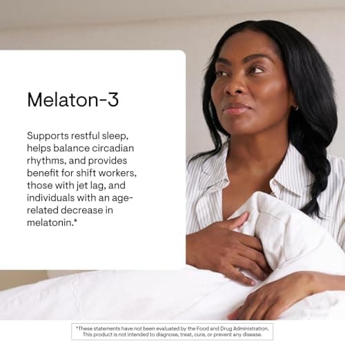 THORNE - Melaton-3-3 mg Melatonin Supplement - Supports Normal Circadian Rhythms, Restful Sleep & Relaxation* - NSF Certified for Sport - Gluten, Dairy & Soy-Free - 60 Capsules