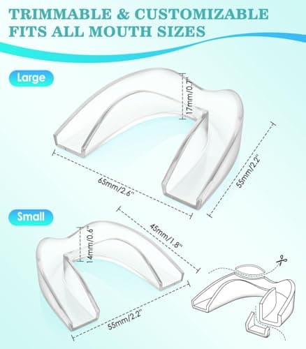 Litlcutie Anti Grinding Guard,Mouth Guards for Sleeping,Night Guards for Teeth Grinding for Adults,4 Pcs 2 Size Reusable Mouth Guard, Clear