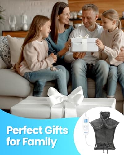 RENPHO Mothers Day Gifts for Mom, Electric Heating Pad - 6 Heat Levels for Neck Shoulder and Back, Weighted Pad for Snug Fit, ETL Safety Certified for Cold Nights and Winter, FSA Eligible
