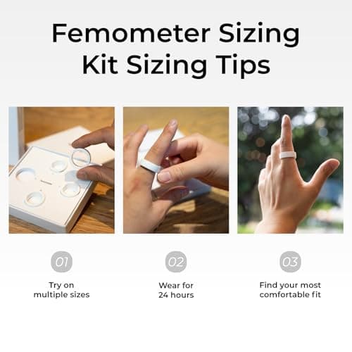 femometer Smart Ring Gen1 Sizing Kit - Size First Before You Buy - Sizes 6 to 9 - Choose from 4 Sizes