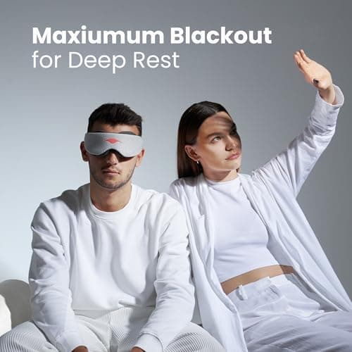 Manta Original Sleep Mask - Maximum Blackout Sleep Mask for Deep Sleep, Adjustable with Detachable Eye Cups, Zero Eye Pressure for Back & Belly Sleepers, Ideal for Travel, Shift Work & Daytime Sleep