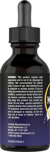 Carlyle Kids Melatonin Liquid | 1 fl oz | Two Pack | Fruit Flavor | Drug Free Childrens Supplement