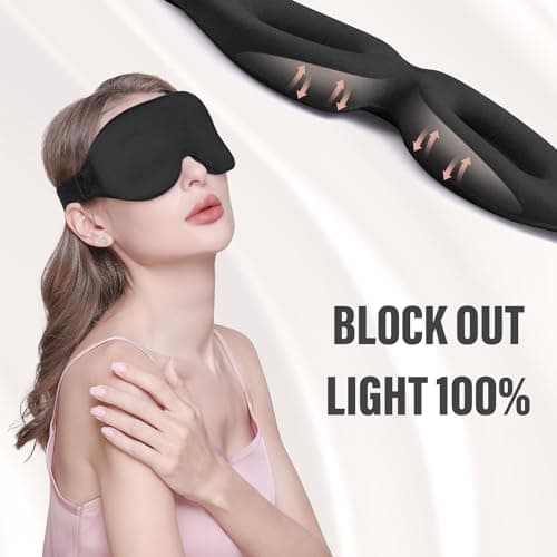 YIVIEW Sleep Mask for Side Sleeper, Complete Light Blocking 3D Sleeping Eye Mask, Soft Breathable Eye Cover for Women Men, Relaxing Zero Pressure Night Blindfold