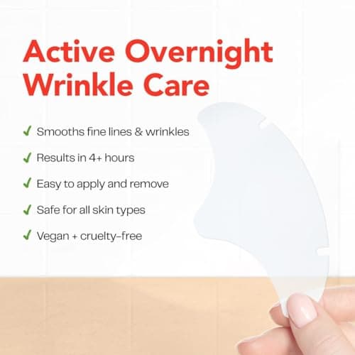 Morrow One - Peptide-Infused Smoothing Forehead Wrinkle Patches - Overnight Patches for Smoothing Fine Lines and Wrinkles, Anti Aging Stickers for Forehead, Bonus Smile Line (36 Count)