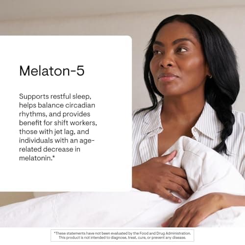 THORNE - Melaton-5-5 mg Melatonin Supplement - Supports Normal Circadian Rhythms, Restful Sleep & Relaxation* - Third-Party Certified - Gluten, Dairy & Soy-Free - 60 Capsules