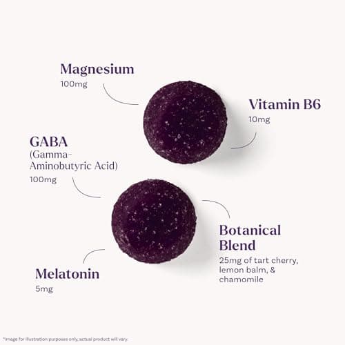 Natrol Sleep + Restore Magnesium Glycinate Blend Gummies with Melatonin 5mg - Calm Magnesium with GABA, Botanical Blend, Cherry Flavor, 60 Gummies