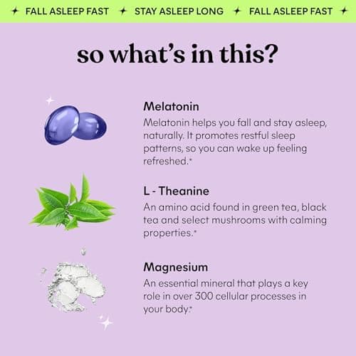 Lemme Sleep Gummies with 5mg Melatonin, Elderberry, Magnesium, L-Theanine, Chamomile and Lavender, Drug-Free Nighttime Sleep Aid, Gluten Free, Gelatin Free, Non GMO, Berry Flavored (60 Count)