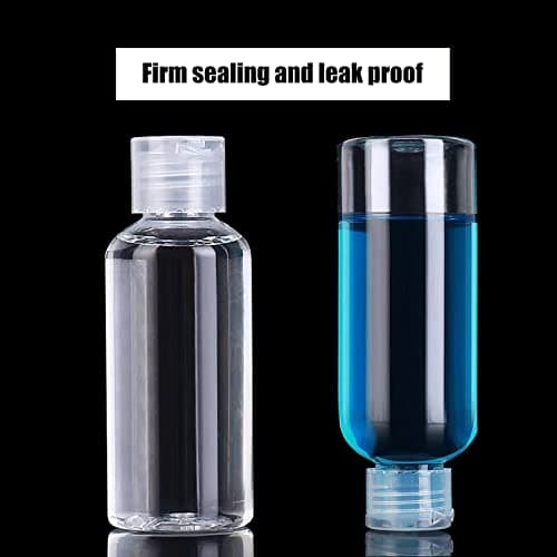 DNSEN 5 Pack 3.4oz Empty Plastic Travel Bottles for Toiletries TSA Approved Leak Proof Squeezable Travel Size Containers Travel Essentials Accessories, clear