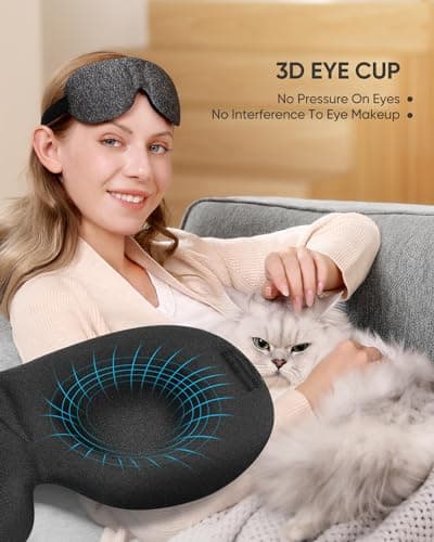 LKY DIGITAL Sleep Mask for Side Sleeper 3 Pack, Blackout 3D Eye Mask for Sleeping, Night Blindfold for Men Women