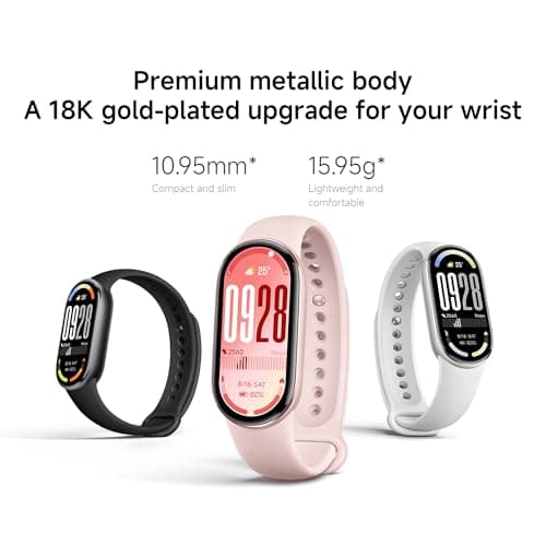 XIAOMI Mi Smart Watch Band 10, 5ATM Waterproof Fitness Step Tracker Sports Digital Smart Watch Health Band for Men Women, 1.72" AMOLED Display, 150+ Sports Modes (Glacier Silver)