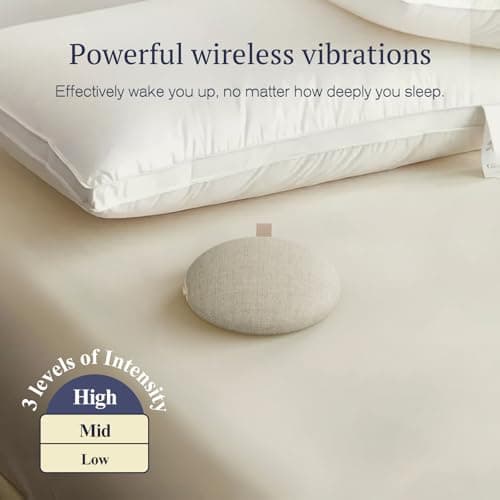 ANJANK Extra Loud Alarm Clock with Wireless Bed Shaker, Vibrating Dual Alarm with Light Wake Up for Heavy Sleepers & Hearing Impaired, 9-Color Night Light, 8 Sounds, 0-100% Dimmer, USB Charger