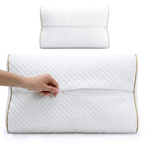 Royal Therapy Memory Foam Pillow, Queen Neck Pain Relief, Contour Cervical Pillow, for Neck and Shoulder Pain, Side, Back and Stomach Sleeper, 24x14x5 inches