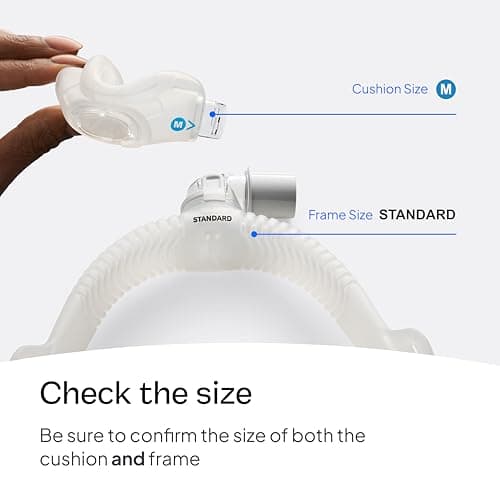 ResMed AirFit N30i Standard Frame System, Elbow & Nasal Cradle Cushion - For CPAP Mask - Replacement CPAP Accessories - Standard Frame / Medium Cushion