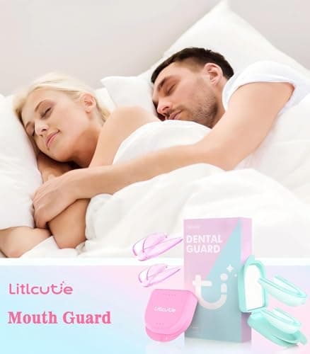 Litlcutie Anti Grinding Guard, 2 Color Night Guards for Teeth Grinding, 4 Pcs/2 Sizes, Green/Pink