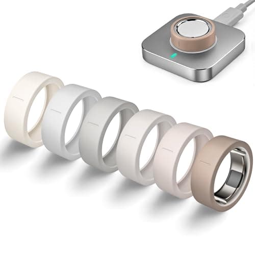 Ultra-Thin Covers Compatible with Oura Ring Gen 4/4 Ceramic/Oura Ring Gen 3 Cover, Anti-Scratch Silicone Smart Rings Accessories Protector for RingConn Gen 2/2 Air/ULTRAHUMAN for Women Men, 6 Pack