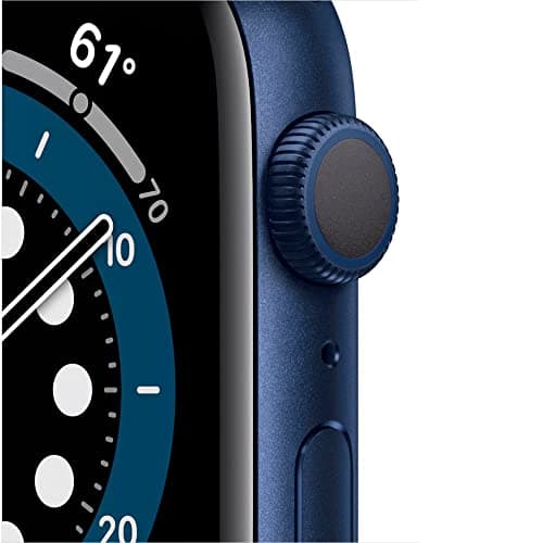 Apple Watch Series 6 (GPS + Cellular, 44mm) - Blue Aluminum Case with Deep Navy Sport Band (Renewed)