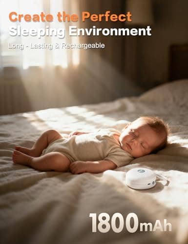 Portable Sound Noise Machine for Baby Kids Adult with 21 Natural Soothing Sounds, Memory Function, 32 Levels of Volume, Powerful Battery, Noise Canceling, Sleep Sound Timer Therapy for Home, Travel