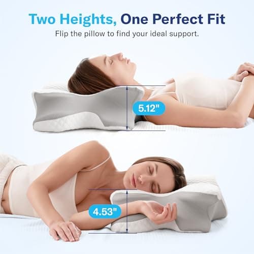 Alcedo Cervical Pillow for Cozy Sleep and Neck Pain Relief, Odorless Ergonomic Memory Foam Pillow, Orthopedic Bed Pillow for Side, Back & Stomach Sleepers