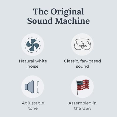 Yogasleep Dohm Uno White Noise Sound Machine, Real Fan Inside for Non-Looping White Noise, Sleep Aid, Office Privacy & Meditation for Adults & Baby, Registry Gift (White)