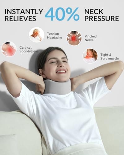 Artelse Ice Silk Neck Brace - Soft, Breathable Cervical Collar for Pain Relief & Posture Correction - Anti-Snoring Support for Comfortable Sleep - Ideal for Office Workers