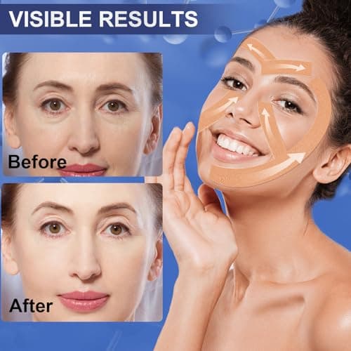 Anti Wrinkle Face Tape | Skin Tape for Wrinkles | Facial Myofascial Lift Tape for Skin | Wrinkle Tape for Face & Forehead | Facial Tape for Wrinkles | Anti Aging Tape for Wrinkles Overnight 2 Rolls