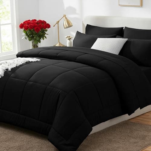 CozyLux Queen Comforter Set Black Review: 7-Piece Bed in a Bag Honest Test