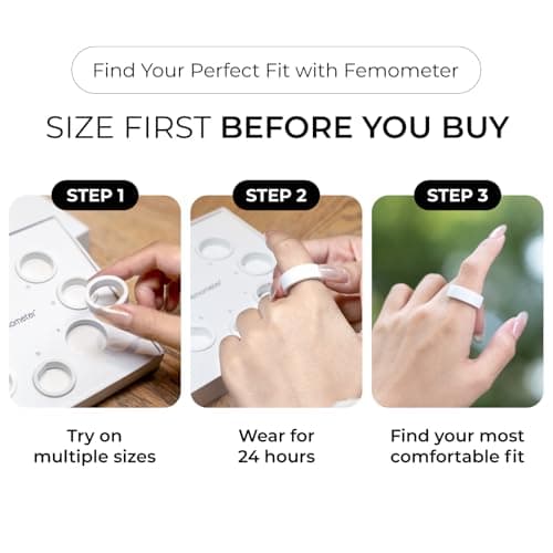 femometer Smart Ring Gen2 Sizing Kit - Size First Before You Buy - Sizes 6-13 - Choose from 8 Sizes - Find The Perfect Ring Size