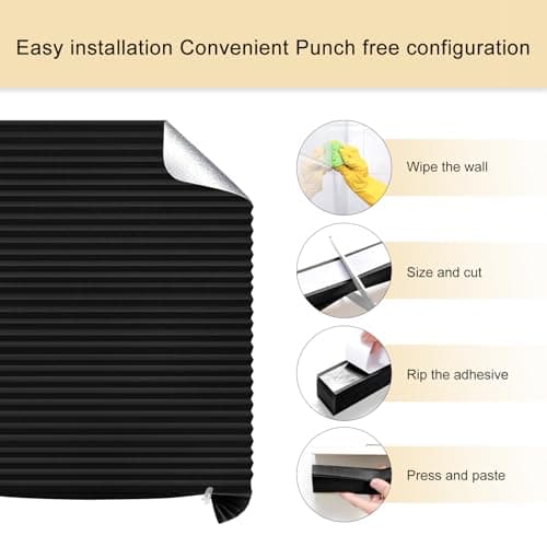 Window Blinds Cordless Blackout No Drill Cut to Size Clip On Stick On Self Adhesive Temporary Blinds Pleated Paper Blinds for Windows Doors Shades for Home Nursery Bedroom Kitchen Bathroom