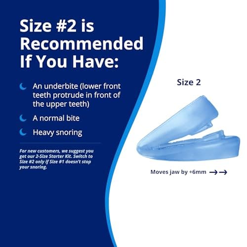 ZQuiet, Anti-Snoring Mouthpiece, Comfort Size#2, Single Refill, Blue Made in USA, BPA-Free, Medical-Grade Material