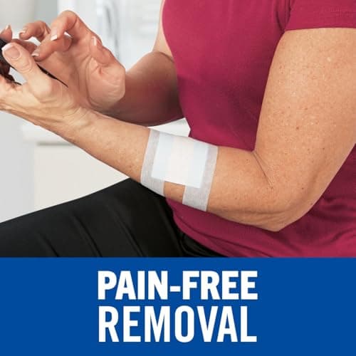Nexcare Sensitive Skin Low Trauma Tape, 4 Count – Gentle Adhesive Medical Tape for Fragile or Delicate Skin, Hypoallergenic & Latex-Free, Ideal for Post-Surgery Care, Pediatric Use, Frequent Changes