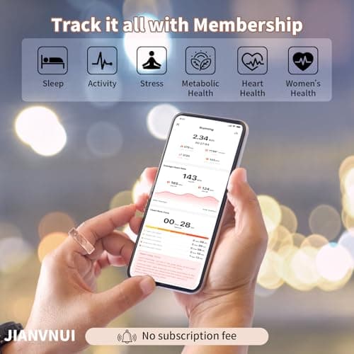 Smart Ring for Women-Men,Health-Fitness Tracker with Heart Rate, Sleep Monitor, Blood Oxygen, HRV, 128 Sports Modes, IP68 Waterproof, Gesture Control, No Subscription Fee,with iOS & Android (9)