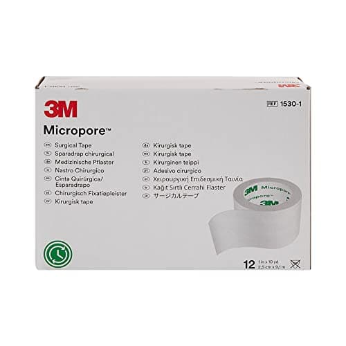 3M™ Micropore™ Surgical Tape 1530-1, 1 IN x 10 YD (2,5cm x 9,1m), 12 Rolls/Carton