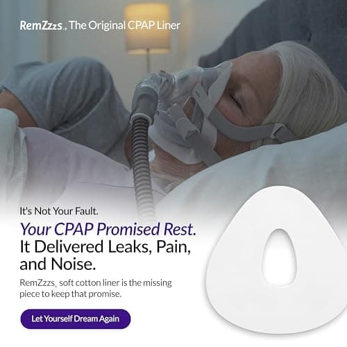 RemZzzs Full Face Cpap Mask Liners (K2-FM) - Reduce Noisy Air Leaks and Painful Blisters - Cpap Supplies and Accessories - Compatible with Resmed Respironics DeVilbiss