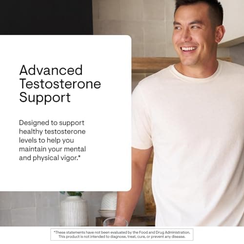 THORNE - Advanced Testosterone Support - Men's Health Supplement - Supports Healthy Testosterone Levels & Muscle Fatigue* - with Ashwagandha, Shilajit & Zinc - Third-Party Certified - 60 Capsules