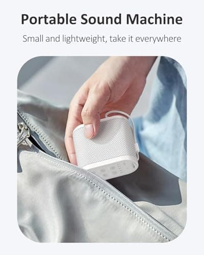 Portable Travel Sound Machine for Adults, Baby Sleeping : Super Long-Lasting & Rechargeable Battery, Headphone Jack, 21 Sounds - White Noise Machine for Office Privacy & Noise Canceling, Home, Gift