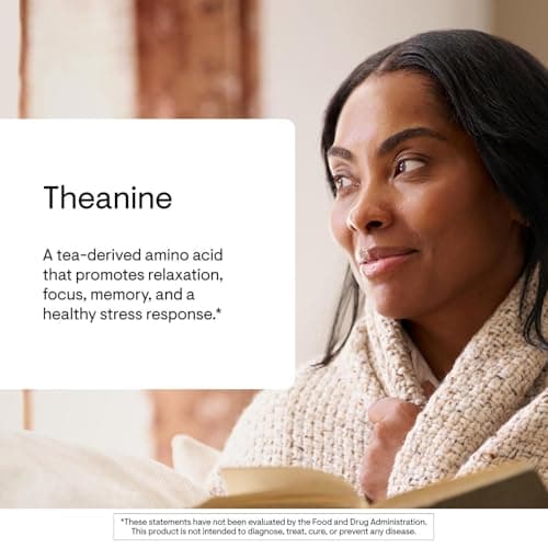 THORNE - Theanine - 200 mg of L-Theanine - Supports a Healthy Stress Response, Relaxation, Focus, Memory & Positive Mood - Increases Brain Alpha-Wave Production* - Third-Party Certified - 90 Capsules