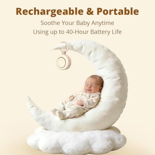 Portable Sound Machine Mini White Noise Machine Powerful Battery 30 Soothing Sounds 4 Timers Memory Function for Baby Kids Adults Brown Noise Sleep Sound Machine for Home Travel Office