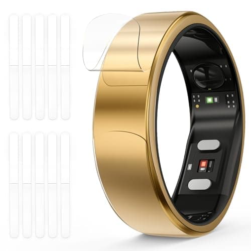 10 Pack Ultra Thin Invisible Protector Compatible with RingConn Gen 2, Gen 2 Air Smart Ring, Full-Cover Wrap Scratch-Resistant Film Skin, for RingConn Accessories (Size S for 6/7/8/9/10)