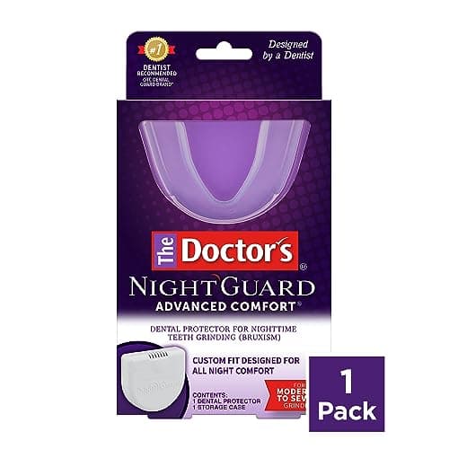 The Doctor’s NightGuard Mouth Guard for Grinding Teeth at Night, Includes Storage Case, Pack of 1