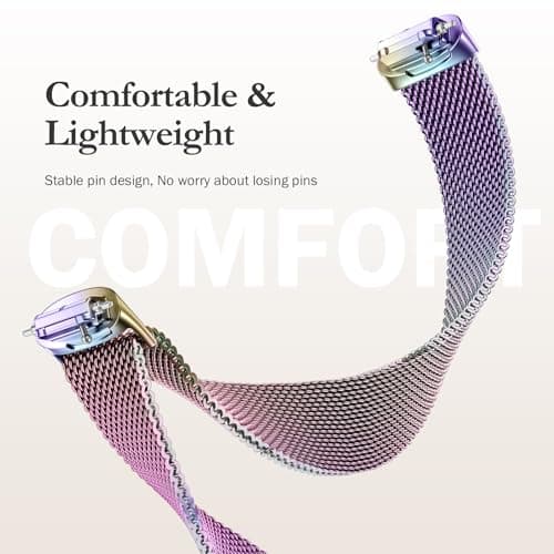 JKD Bands Compatible with Fitbit Inspire 3 Bands for Women Men, Soft Stainless Steel Wristband Magnetic Metal Replacement Mesh Loop Strap Accessories for Fitbit Inspire 3 Fitness Tracker, Colorful