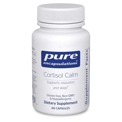 Pure Encapsulations Cortisol Calm - Supports Cortisol Health & Relaxation - Contains Ashwagandha, Magnolia Bark, Rhodiola Rosea & L-Theanine - Restful Sleep* - 60 Capsules